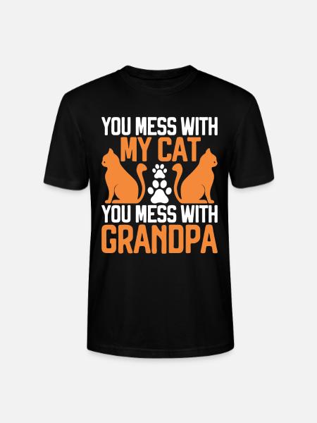 Chats Cadeaux Papy - T-shirt bio CRAFTER Stanley Stella Unisexe - noir