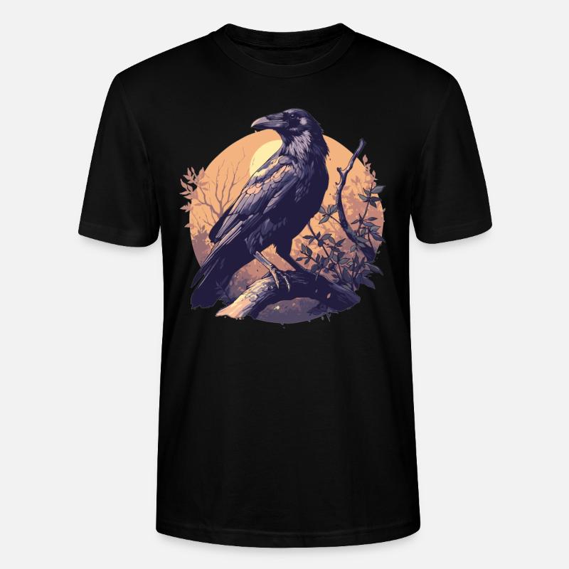 Krähen Krähe - Stanley/Stella Unisex Bio-T-Shirt CRAFTER - Schwarz