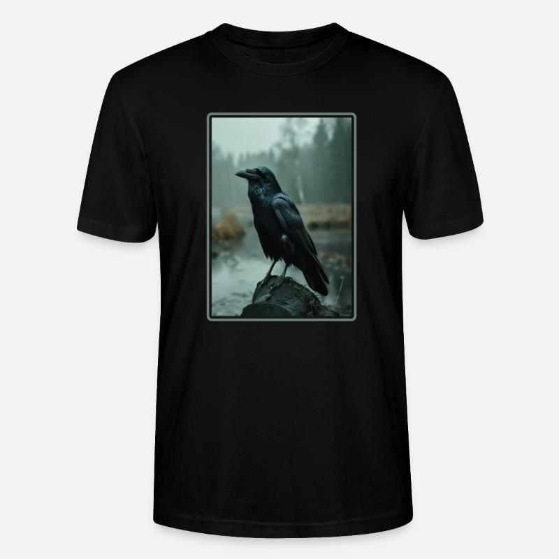 Krähen Krähe - Stanley/Stella Unisex Bio-T-Shirt CRAFTER - Schwarz