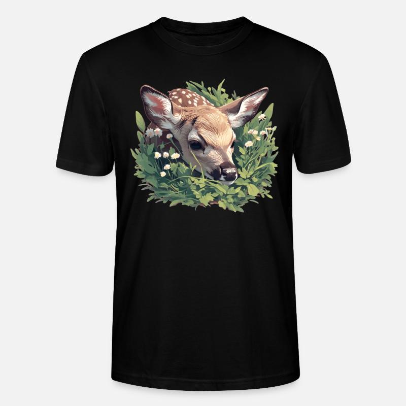 Hirsche Hirsch - Stanley/Stella Unisex Bio-T-Shirt CRAFTER - Schwarz