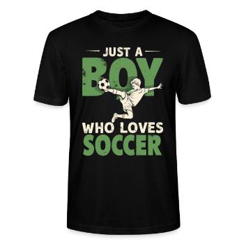 Football Joueur de football, Joueur de football Garçon - T-shirt bio CRAFTER Stanley Stella Unisexe - noir - Devant - Alina (178cm) & Michal (187cm)