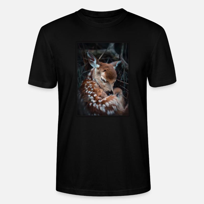Hirsche Hirsch - Stanley/Stella Unisex Bio-T-Shirt CRAFTER - Schwarz
