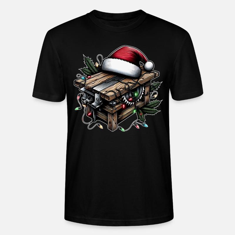 Menuisier Menuiserie Menuiserie Noël - T-shirt bio CRAFTER Stanley Stella Unisexe - noir