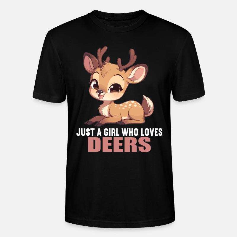 Hirsche Hirsch - Stanley/Stella Unisex Bio-T-Shirt CRAFTER - Schwarz