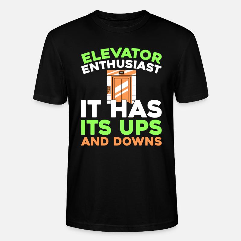 Elevator Elevator - Stanley/Stella CRAFTER Unisex Organic T-Shirt - black