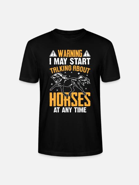 Could talk about horses - Stanley/Stella CRAFTER Unisex Organic T-Shirt - black