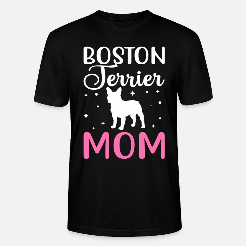 Maman Boston Terrier - T-shirt bio CRAFTER Stanley Stella Unisexe - noir