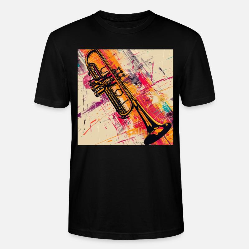 Trompette - T-shirt bio CRAFTER Stanley Stella Unisexe - noir