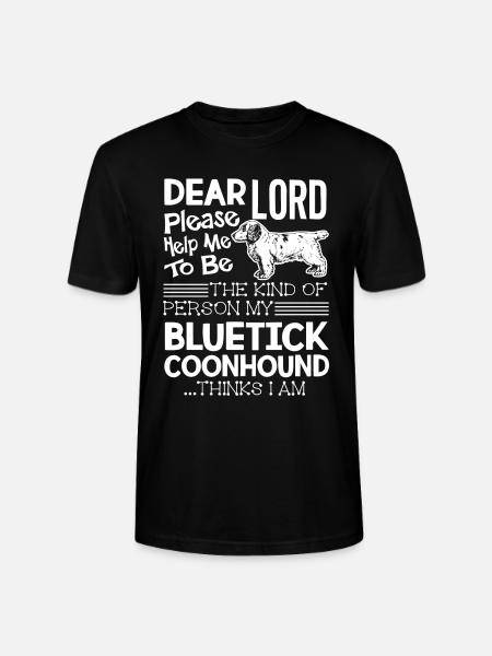 Bluetick Coonhound Please Help Me - Stanley/Stella CRAFTER Unisex Organic T-Shirt - black