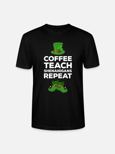 Happy St. Patrick's Day Kleeblätter - Stanley/Stella Unisex Bio-T-Shirt CRAFTER - Schwarz