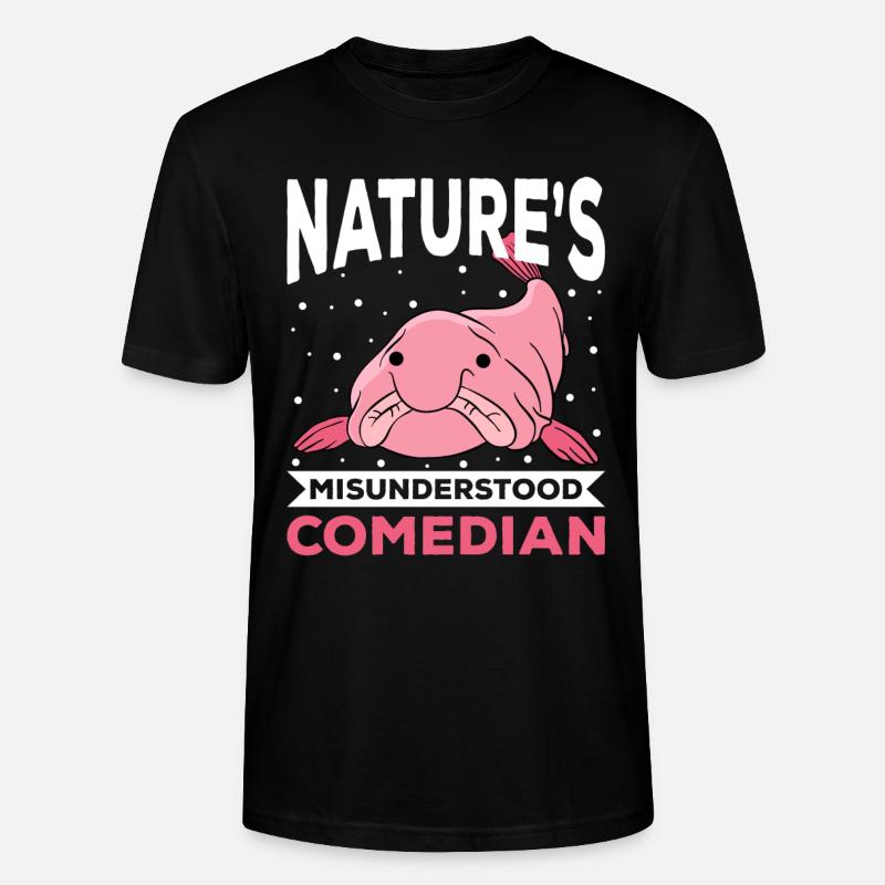 Drôle de poisson Blobfish mignon - T-shirt bio CRAFTER Stanley Stella Unisexe - noir