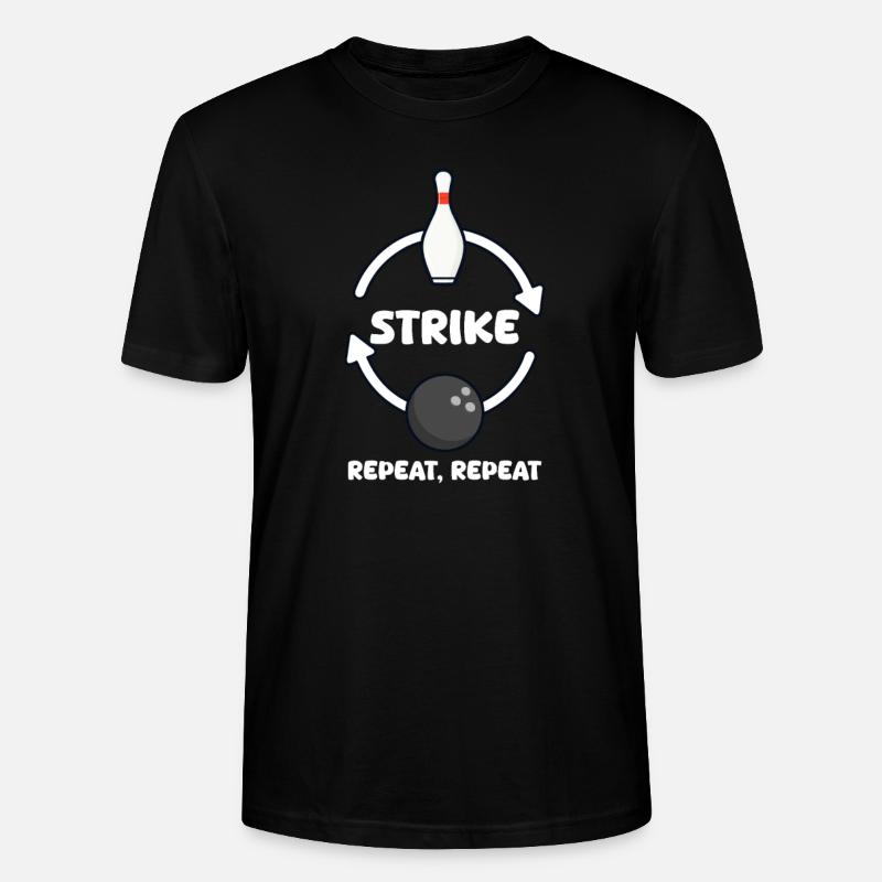 Bowling Strike, répéter, répéter - T-shirt bio CRAFTER Stanley Stella Unisexe - noir