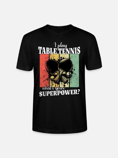 Funny Table Tennis Saying - Stanley/Stella CRAFTER Unisex Organic T-Shirt - black