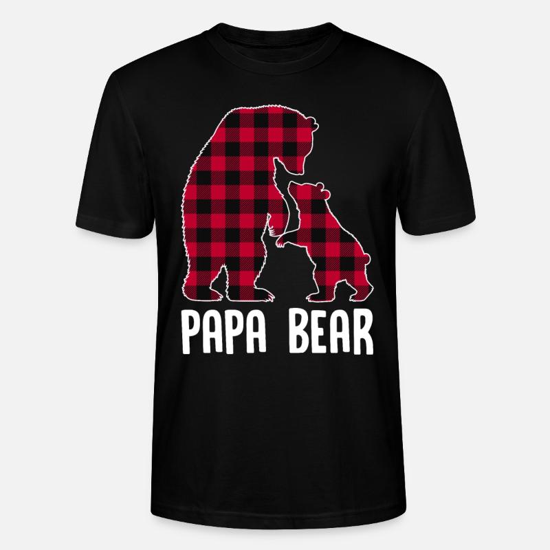 Papa Ours - T-shirt bio CRAFTER Stanley Stella Unisexe - noir