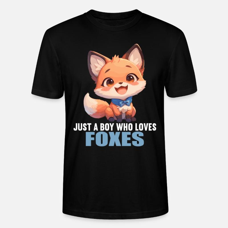 Foxes Fox - Stanley/Stella CRAFTER Unisex Organic T-Shirt - black