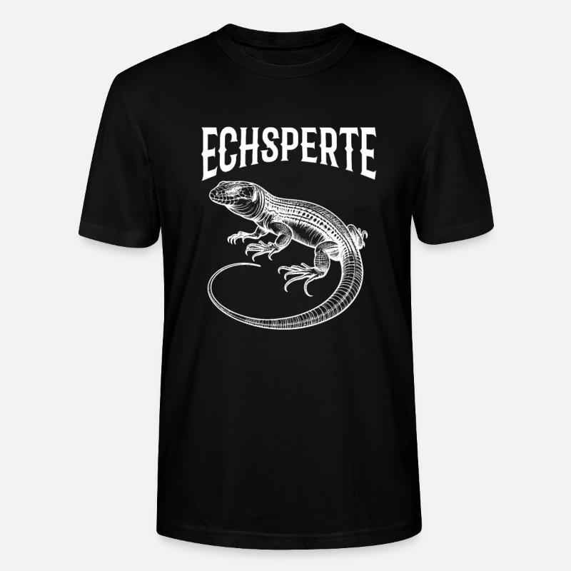 Echsperte Leguan - Stanley/Stella Unisex Bio-T-Shirt CRAFTER - Schwarz