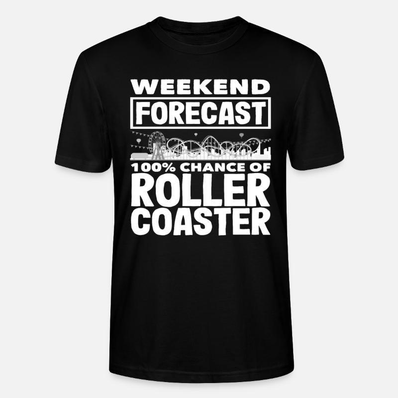 Roller Coaster Weekend Prediction - Stanley/Stella CRAFTER Unisex Organic T-Shirt - black