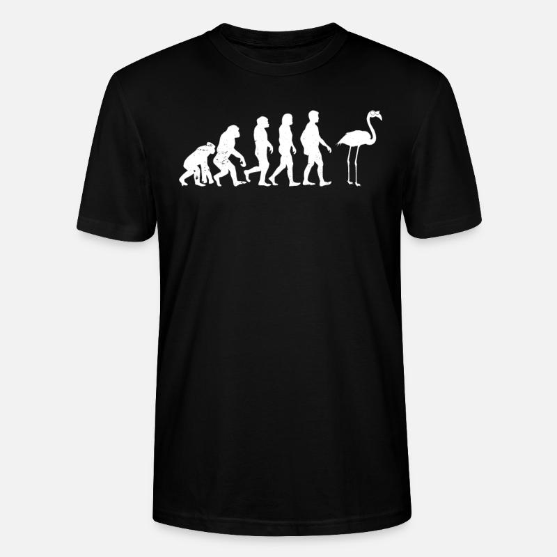Pink Flamingo Evolution Flamingo - Stanley/Stella Unisex Bio-T-Shirt CRAFTER - Schwarz