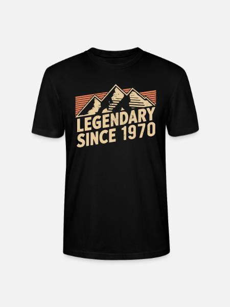 Legendary since 1970 Birthday - Stanley/Stella CRAFTER Unisex Organic T-Shirt - black