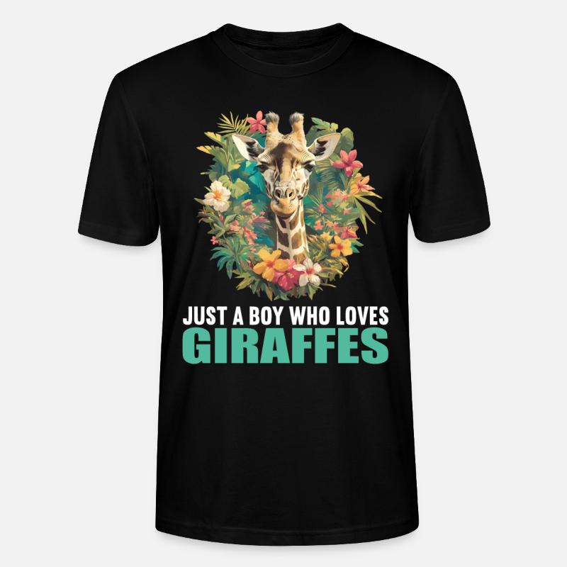 Giraffen Giraffe - Stanley/Stella Unisex Bio-T-Shirt CRAFTER - Schwarz