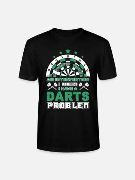 Darts I Have Darts Problem - Stanley/Stella CRAFTER Unisex Organic T-Shirt - black