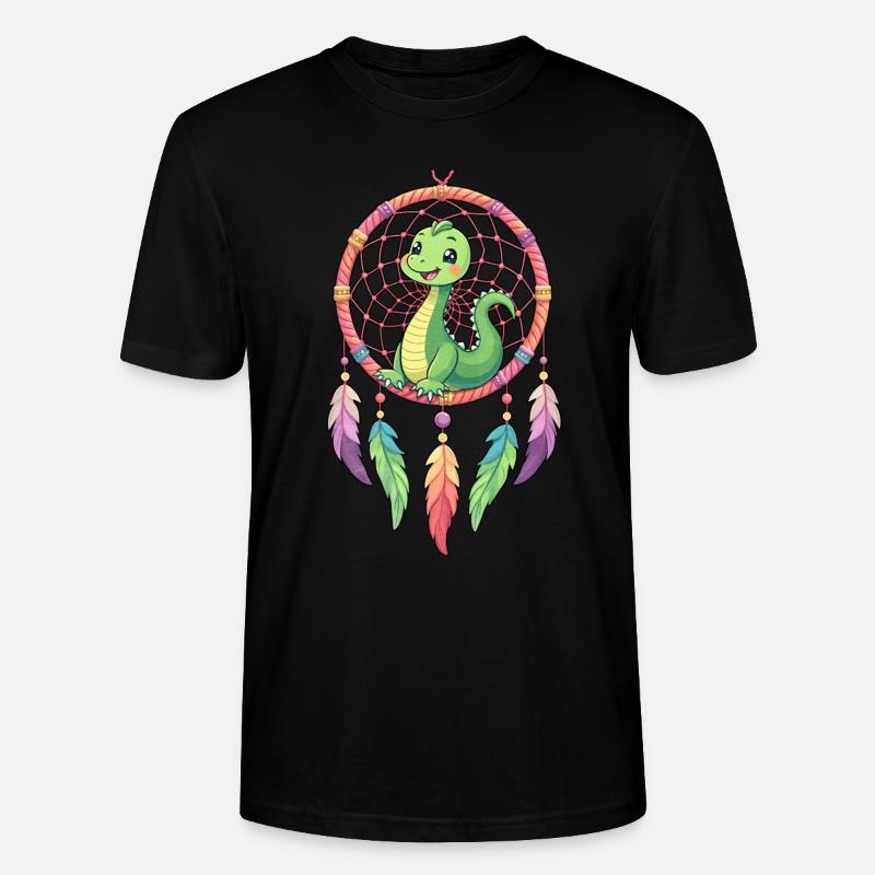 Traumfänger Dinosaurier - Stanley/Stella Unisex Bio-T-Shirt CRAFTER - Schwarz
