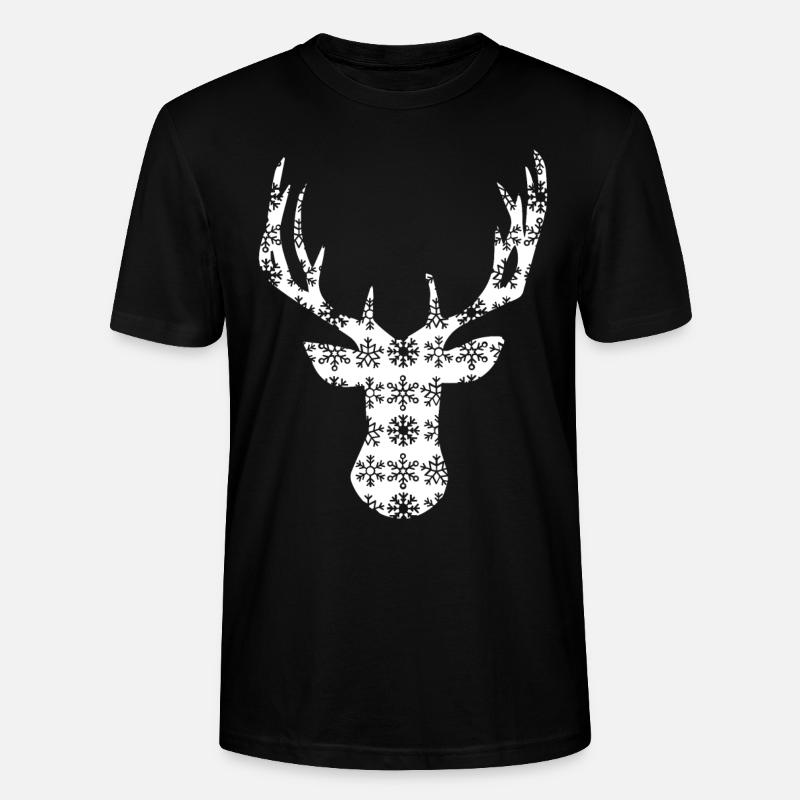 Weihnachtshirsch – Weißwedelbock - Stanley/Stella Unisex Bio-T-Shirt CRAFTER - Schwarz