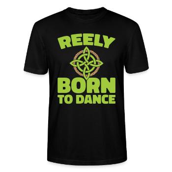 Irish Dance Irischer Tanz - Stanley/Stella Unisex Bio-T-Shirt CRAFTER - Schwarz - Vorne - Alina (178cm) & Michal (187cm)