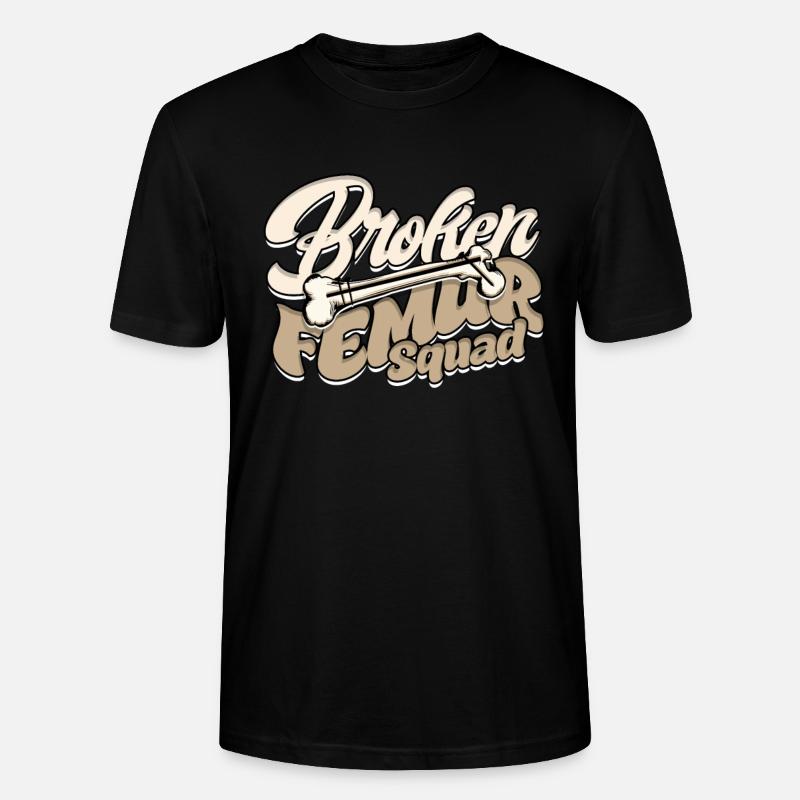 Beinbruch Broken Femur Squad - Stanley/Stella Unisex Bio-T-Shirt CRAFTER - Schwarz