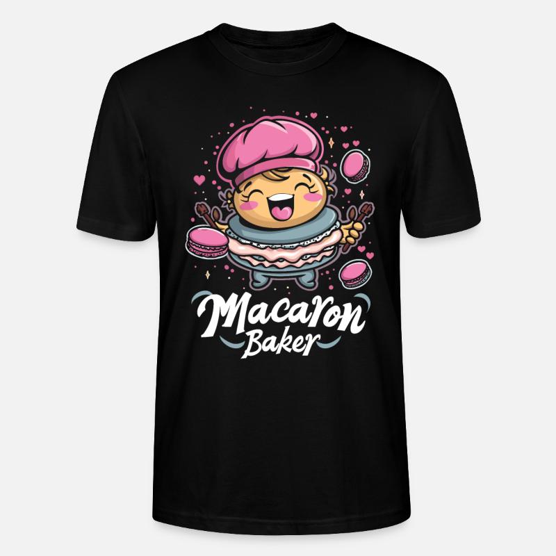 Macaron lovers Macaron Baker - Stanley/Stella CRAFTER Unisex Organic T-Shirt - black
