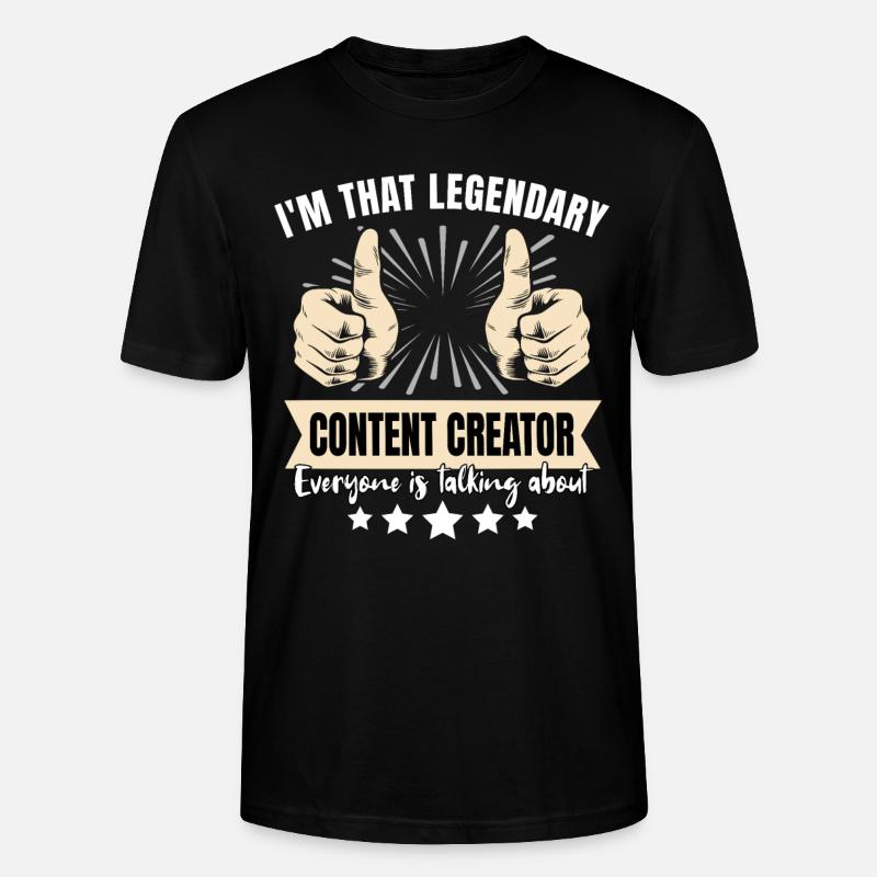 Legendärer Content Creator - Stanley/Stella Unisex Bio-T-Shirt CRAFTER - Schwarz