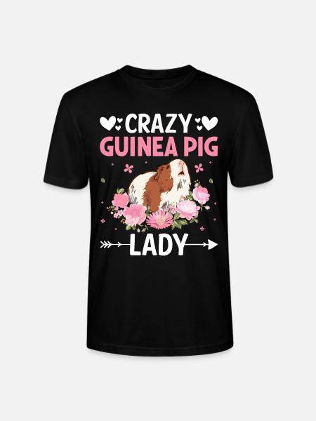 Crazy guinea pig lady - Stanley/Stella CRAFTER Unisex Organic T-Shirt - black