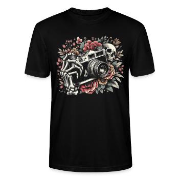 Fotograf Fotografie Fotografen Cottagecore - Stanley/Stella Unisex Bio-T-Shirt CRAFTER - Schwarz - Vorne - Alina (178cm) & Michal (187cm)