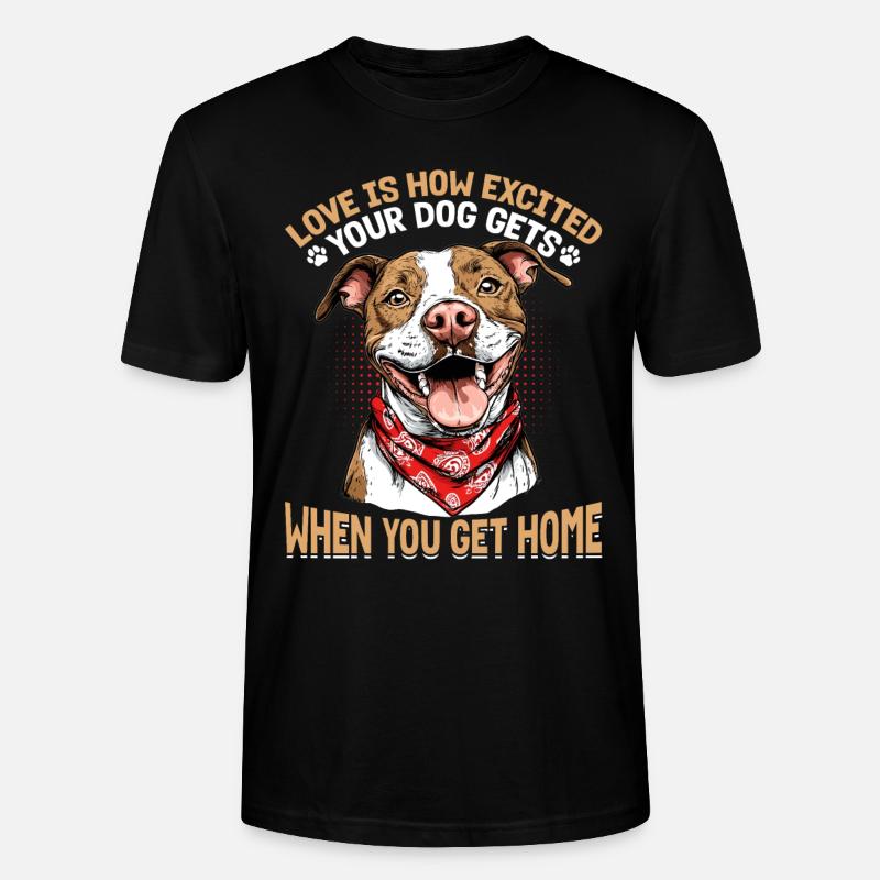 Pitbull Terrier Dog Owner - Stanley/Stella Unisex Bio-T-Shirt CRAFTER - Schwarz