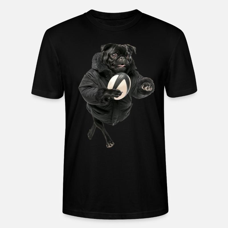 Mops - Stanley/Stella Unisex Bio-T-Shirt CRAFTER - Schwarz