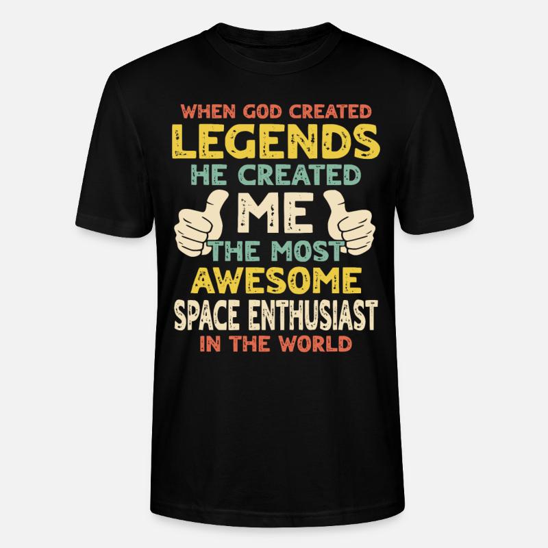 Passionné de l’espace - T-shirt bio CRAFTER Stanley Stella Unisexe - noir