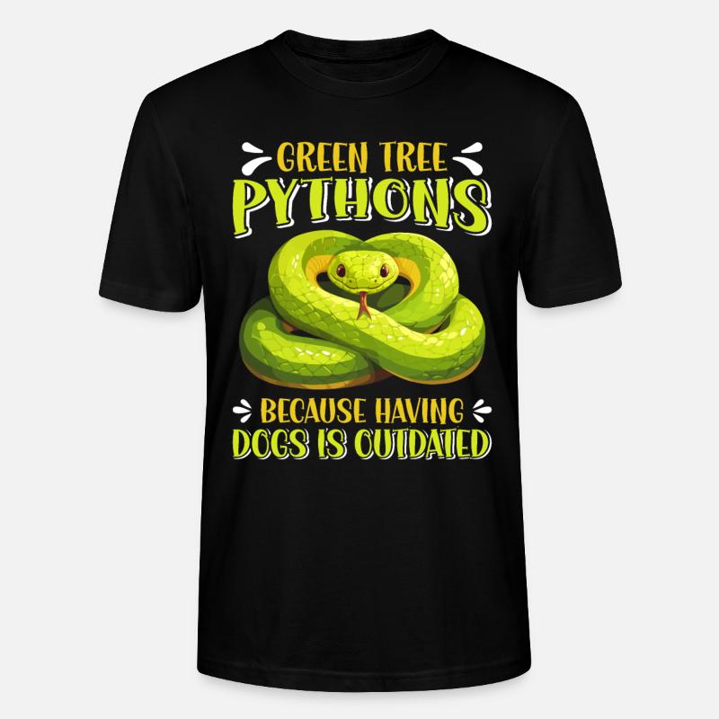 Python arborescent vert - T-shirt bio CRAFTER Stanley Stella Unisexe - noir