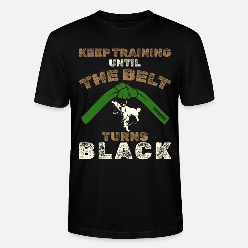 Schwarzer Gürtel: Motivation Kampfkunst Taekwondo - Stanley/Stella Unisex Bio-T-Shirt CRAFTER - Schwarz