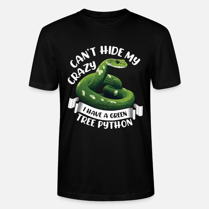 Green Tree Python - Stanley/Stella Unisex Bio-T-Shirt CRAFTER - Schwarz
