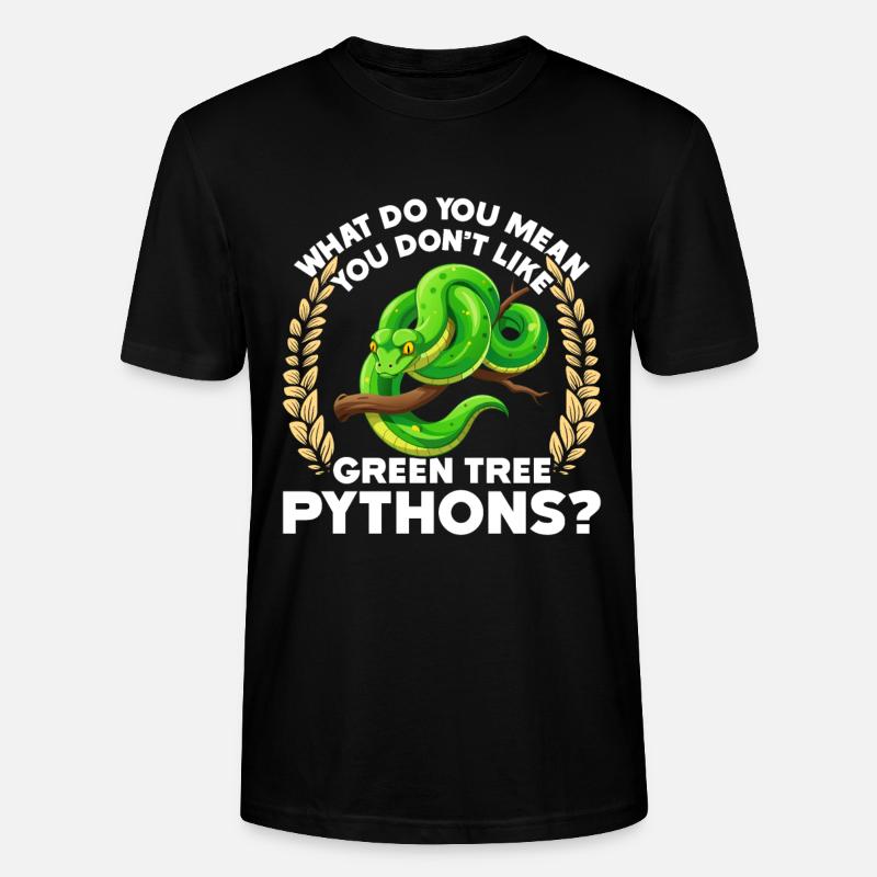 Green Tree Python - Stanley/Stella Unisex Bio-T-Shirt CRAFTER - Schwarz