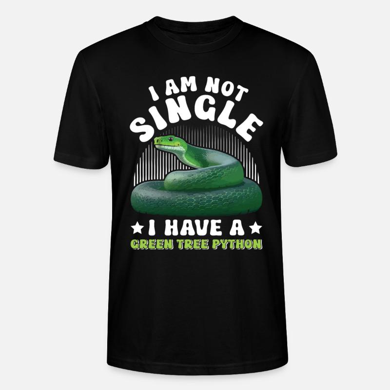 Python arborescent vert - T-shirt bio CRAFTER Stanley Stella Unisexe - noir
