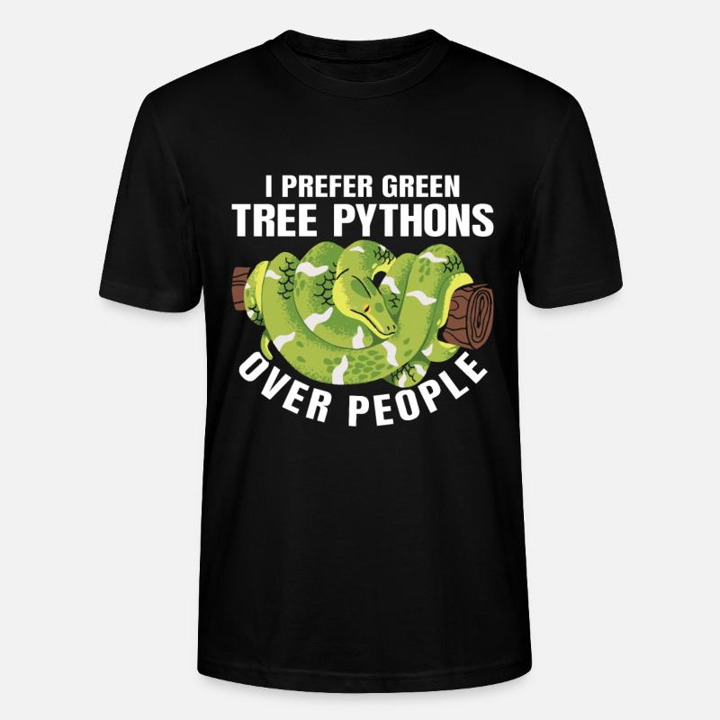Green Tree Python - Stanley/Stella Unisex Bio-T-Shirt CRAFTER - Schwarz