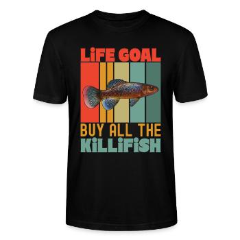 Killifisch Aquarium Amateurs de poissons - T-shirt bio CRAFTER Stanley Stella Unisexe - noir - Devant - Alina (178cm) & Michal (187cm)