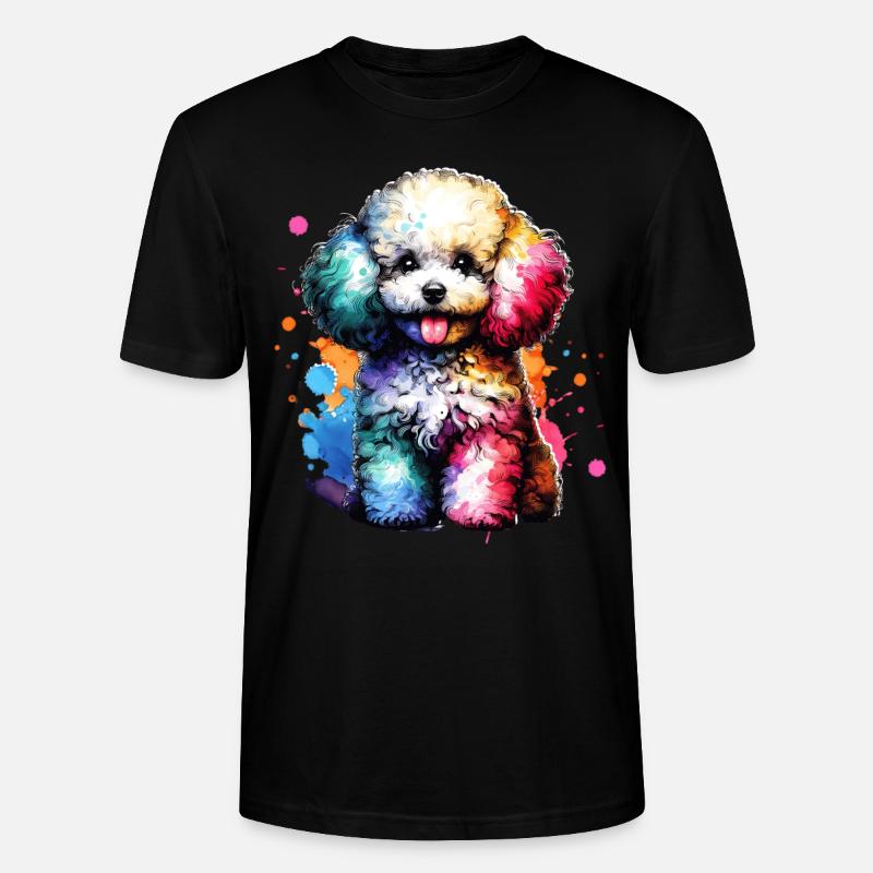 Pudel Geschenk - Stanley/Stella Unisex Bio-T-Shirt CRAFTER - Schwarz