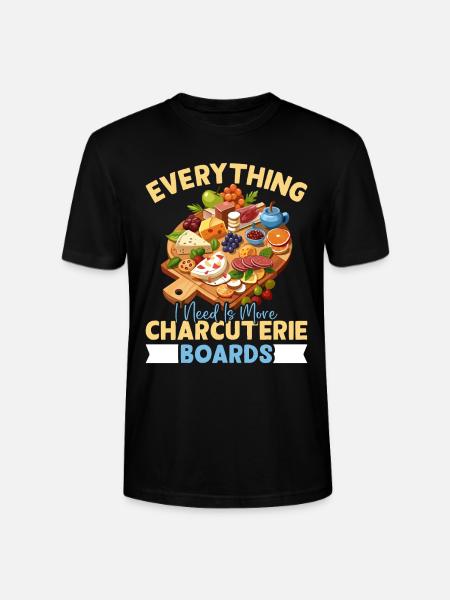 Funny Charcuterie Board - Stanley/Stella CRAFTER Unisex Organic T-Shirt - black