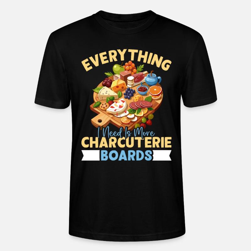 Funny Charcuterie Board - Stanley/Stella Unisex Bio-T-Shirt CRAFTER - Schwarz