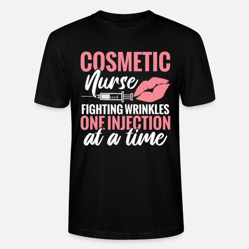 Kosmetische Krankenschwester Bekämpft Falten Mit - Stanley/Stella Unisex Bio-T-Shirt CRAFTER - Schwarz