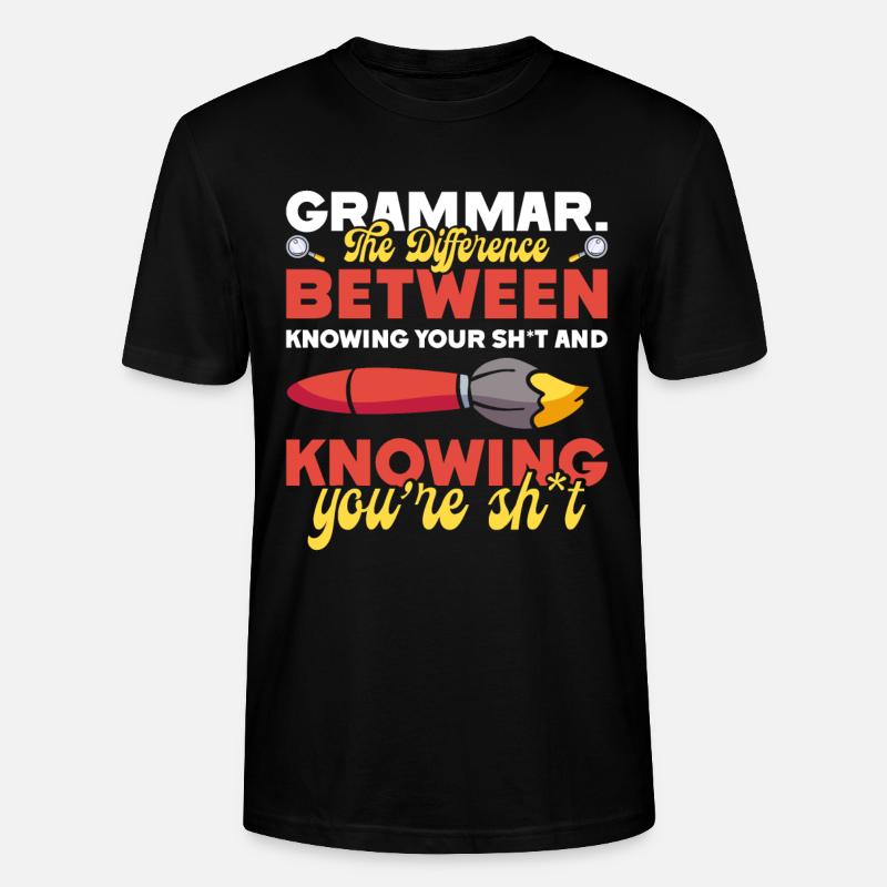 Drôle de professeur d’école d’anglais - T-shirt bio CRAFTER Stanley Stella Unisexe - noir