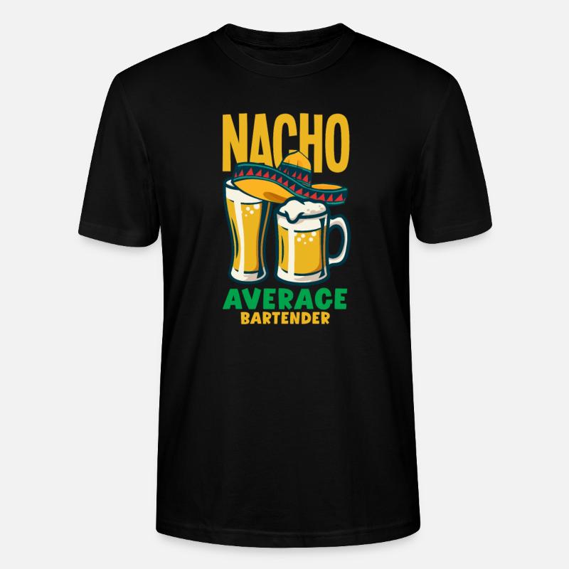 Funny Bartender Saying Bartender Gift - Stanley/Stella CRAFTER Unisex Organic T-Shirt - black