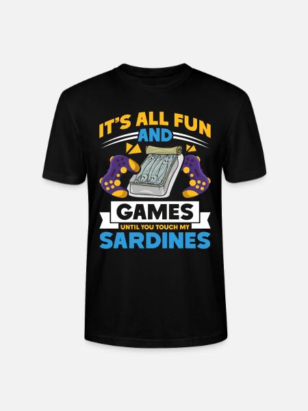 Sardines, Fishing, Fish - Stanley/Stella CRAFTER Unisex Organic T-Shirt - black